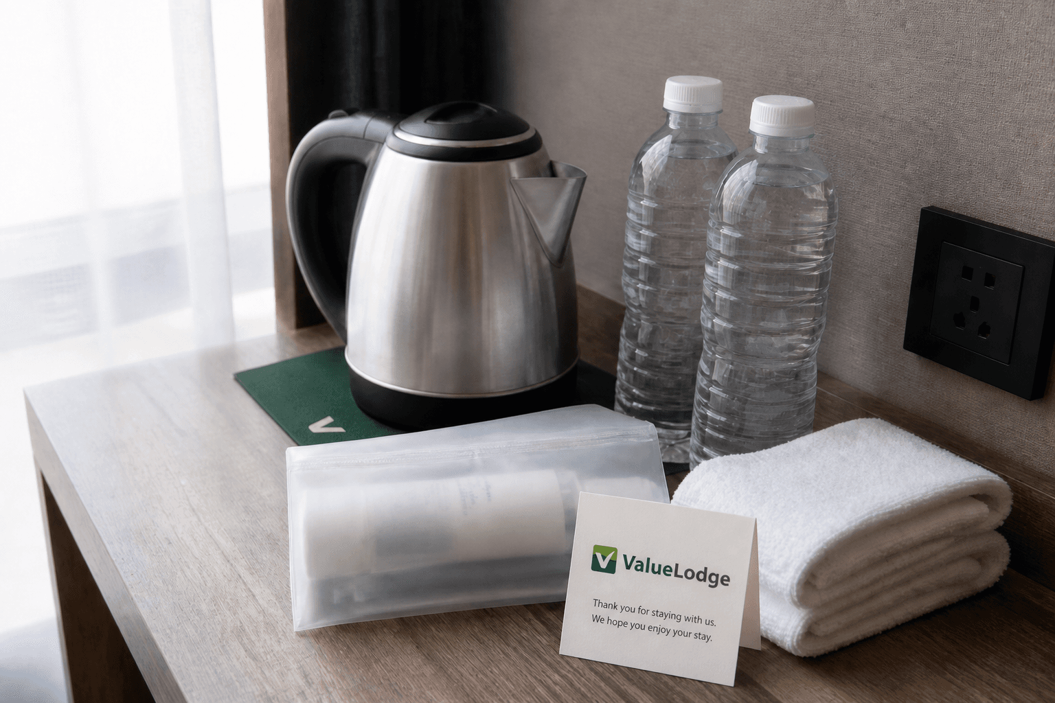 Keperluan bilik dengan kad kemudahan ValueLodge